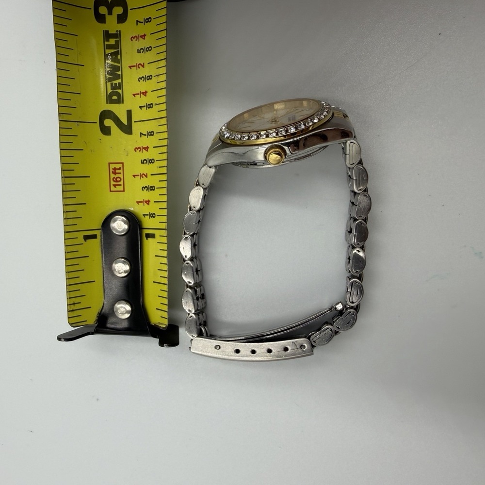 Vintage Citizen Ladies Two Tone Gold Silver Swarovski Date Dial Watch - Picture 5 of 5